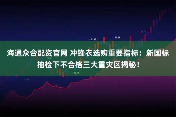 海通众合配资官网 冲锋衣选购重要指标：新国标抽检下不合格三大重灾区揭秘！