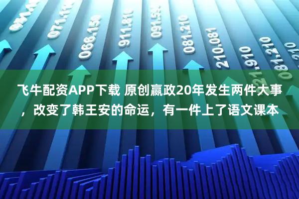 飞牛配资APP下载 原创嬴政20年发生两件大事，改变了韩王安的命运，有一件上了语文课本