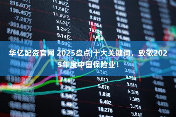 华亿配资官网 2025盘点|十大关键词,致敬2025年度中国保险业!